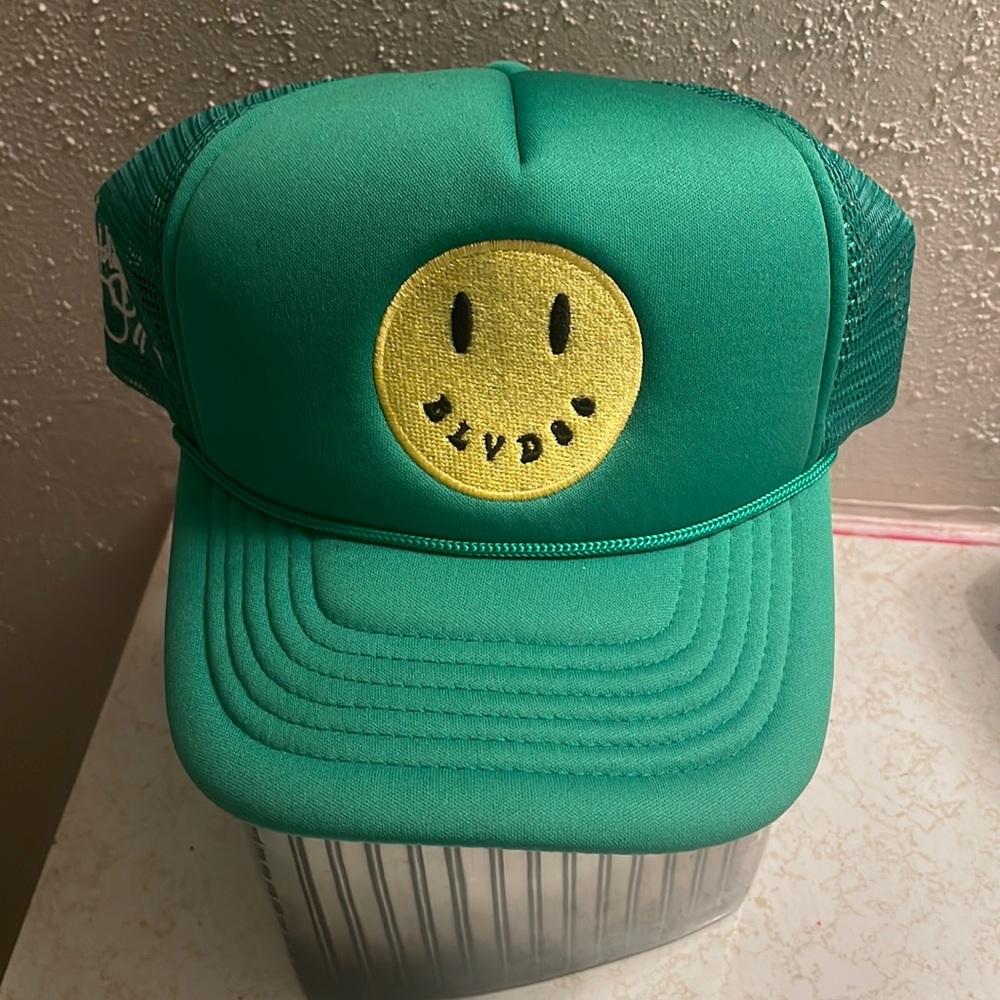 BLVD86 trucker smiley hat.